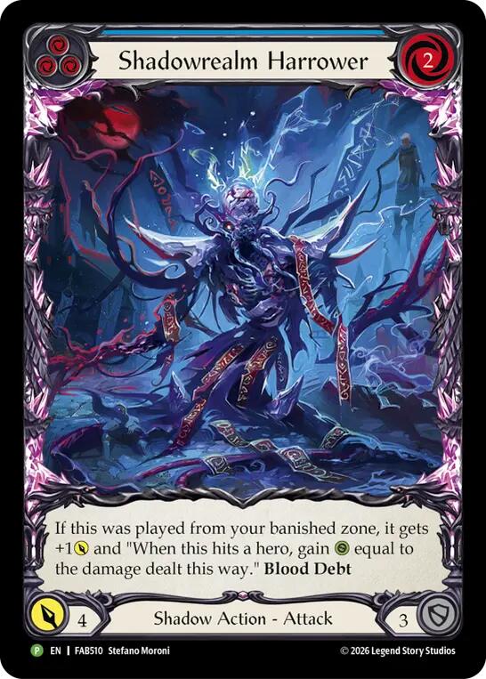 Shadowrealm Harrower (Blue) [FAB510] (Promo)  Rainbow Foil
