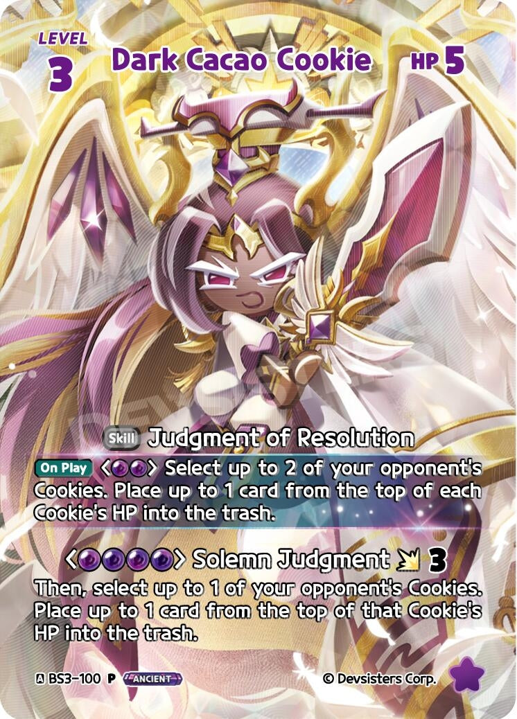 Image for Dark Cacao Cookie (WCS) (BS3-100) [Promotion Cards] - CookieRun: Braverse TCG