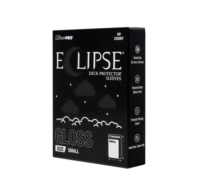 Ultra PRO: Small 60ct Sleeves - Eclipse Gloss (Jet Black) (Modern Logo)