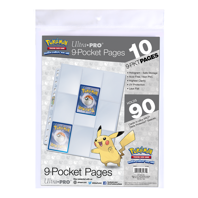 Ultra PRO: 9-Pocket Pages - Pokemon (11-Holes / 10-Pack)
