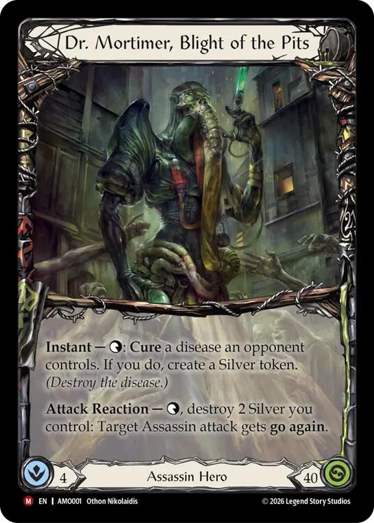 Dr. Mortimer, Blight of the Pits [AMO001] (Armory Deck: Dr. Mortimer, Blight of the Pits)  Rainbow Foil