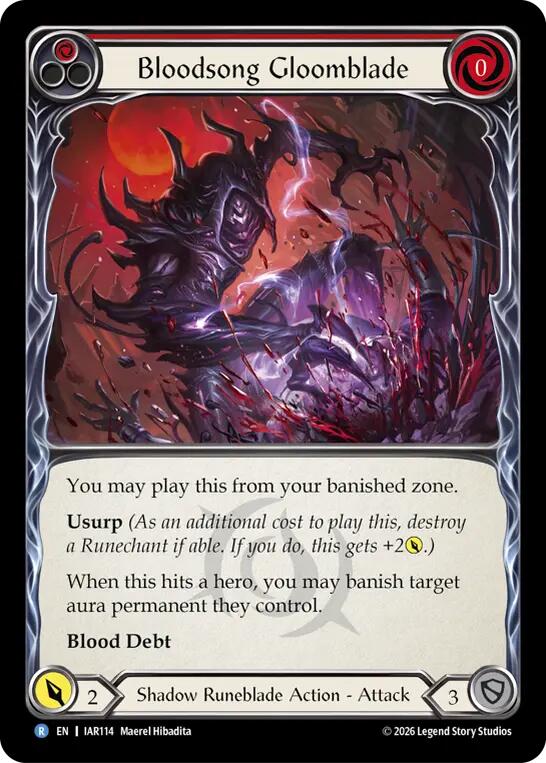 Bloodsong Gloomblade (Red) [IAR114] (Usurp the Shadow Throne)