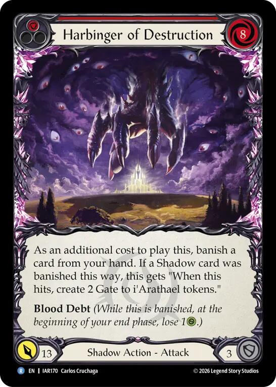Harbinger of Destruction (Red) [IAR170] (Usurp the Shadow Throne)  Rainbow Foil
