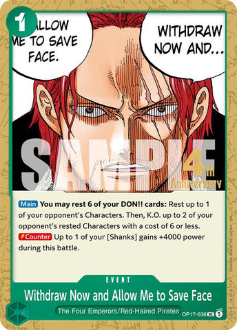 Withdraw Now and Allow Me to Save Face [The World's Strongest Warriors Release Event Cards]