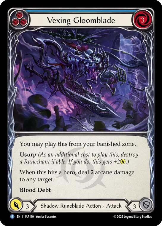 Vexing Gloomblade (Blue) [IAR119] (Usurp the Shadow Throne)