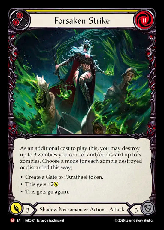 Forsaken Strike (Yellow) [IAR057] (Usurp the Shadow Throne)  Rainbow Foil