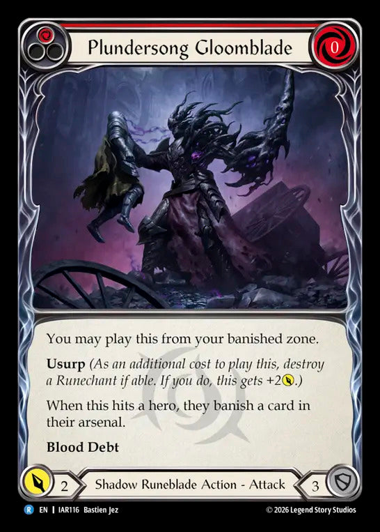 Plundersong Gloomblade (Red) [IAR116] (Usurp the Shadow Throne)