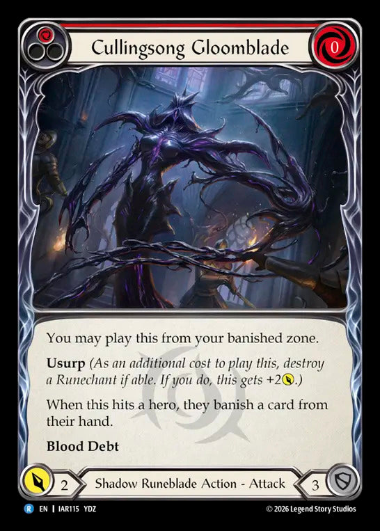 Cullingsong Gloomblade (Red) [IAR115] (Usurp the Shadow Throne)  Rainbow Foil