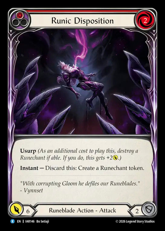 Runic Disposition (Red) [IAR146] (Usurp the Shadow Throne)