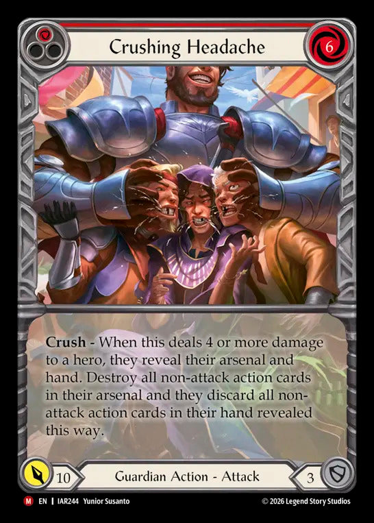 Crushing Headache (Red) (Extended Art) [IAR244] (Usurp the Shadow Throne)  Rainbow Foil