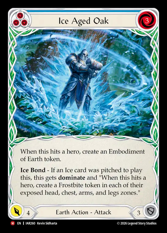 Ice Aged Oak (Blue) [IAR260] (Usurp the Shadow Throne)