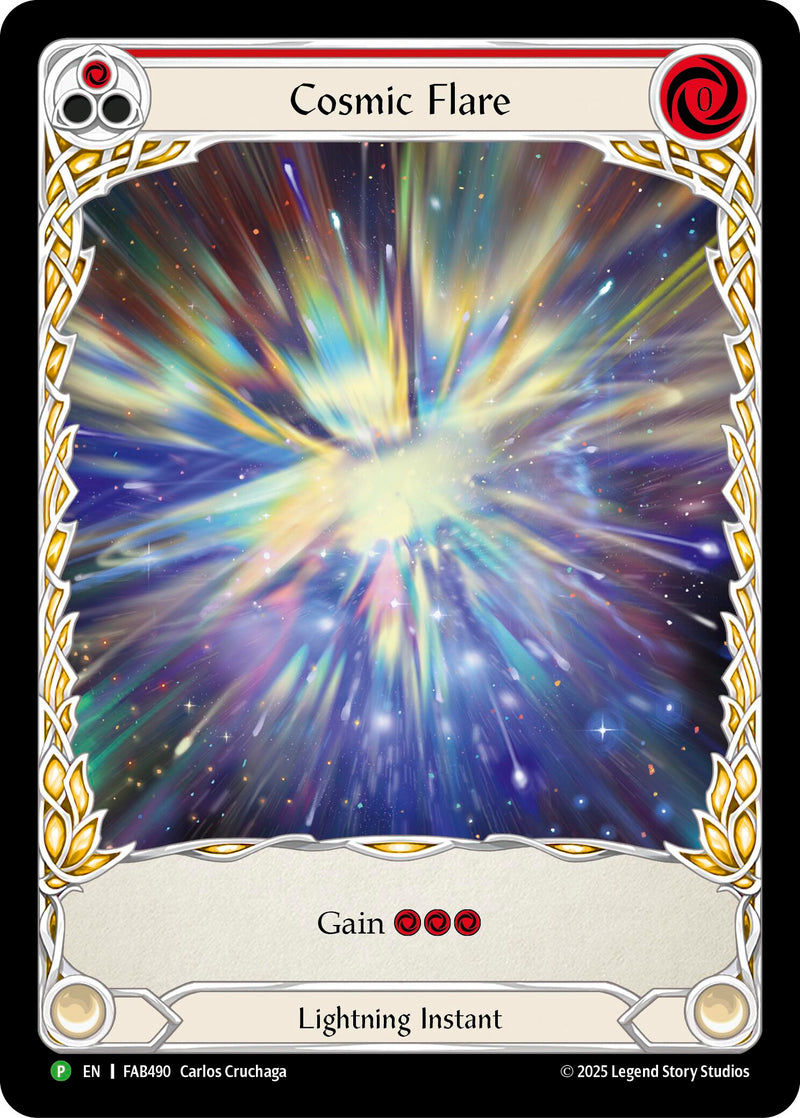 Cosmic Flare (Red) [FAB490] (Promo)  Rainbow Foil