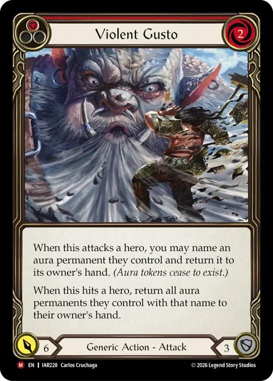 Violent Gusto (Yellow) [IAR228] (Usurp the Shadow Throne)  Rainbow Foil
