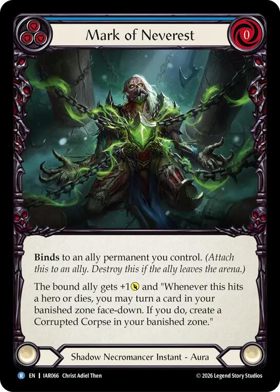 Mark of Neverest (Blue) [IAR066] (Usurp the Shadow Throne)  Rainbow Foil