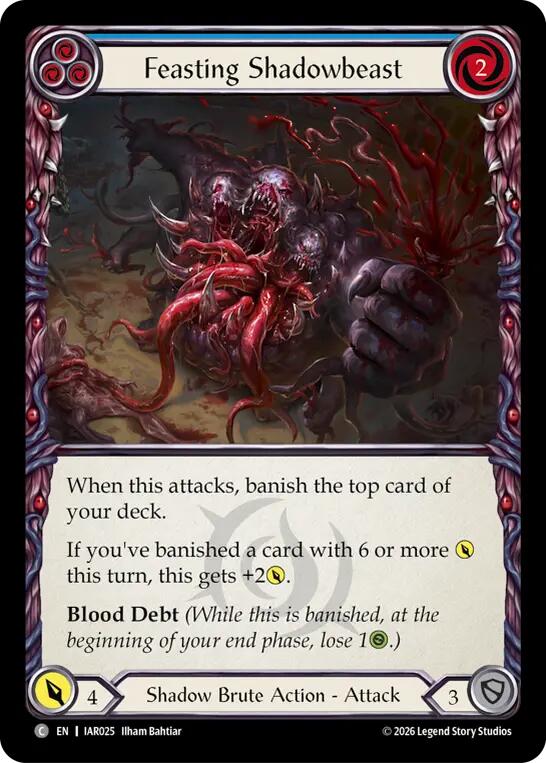 Feasting Shadowbeast (Blue) [IAR025] (Usurp the Shadow Throne)  Rainbow Foil