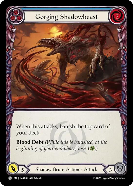 Gorging Shadowbeast (Blue) [IAR031] (Usurp the Shadow Throne)