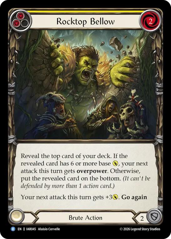Rocktop Bellow (Yellow) [IAR045] (Usurp the Shadow Throne)  Rainbow Foil