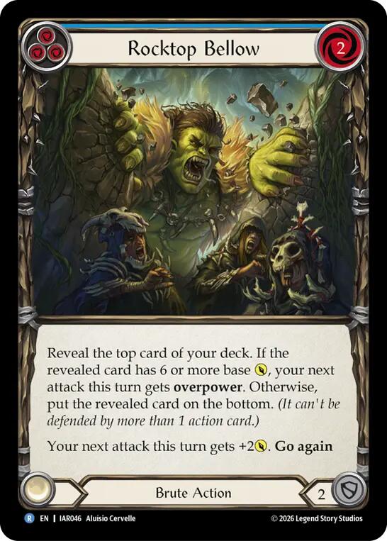 Rocktop Bellow (Blue) [IAR046] (Usurp the Shadow Throne)  Rainbow Foil