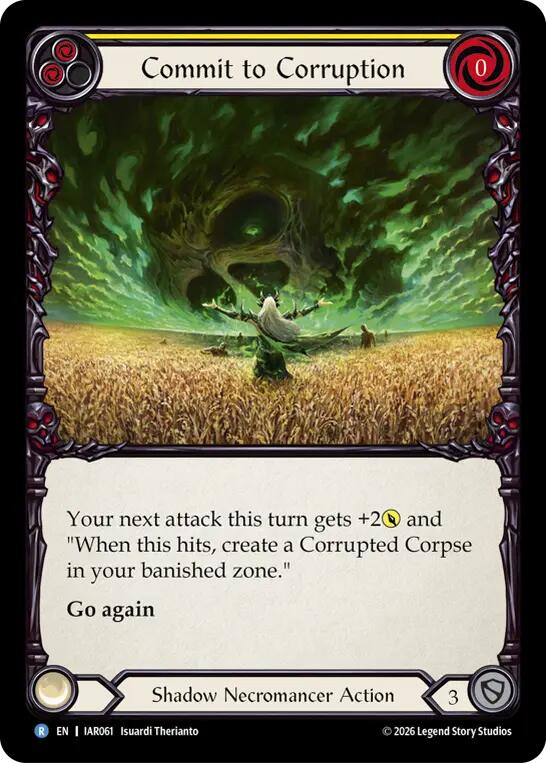 Commit to Corruption (Yellow) [IAR061] (Usurp the Shadow Throne)  Rainbow Foil