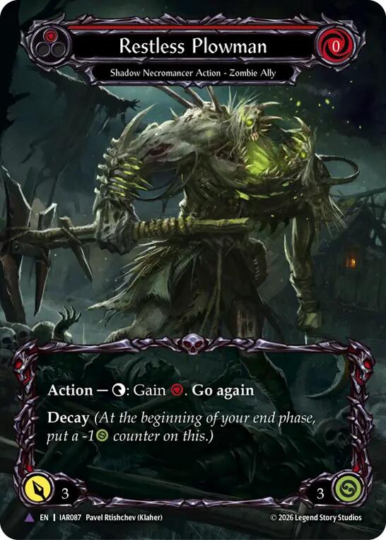 Restless Plowman (Marvel) [IAR087] (Usurp the Shadow Throne)  Cold Foil