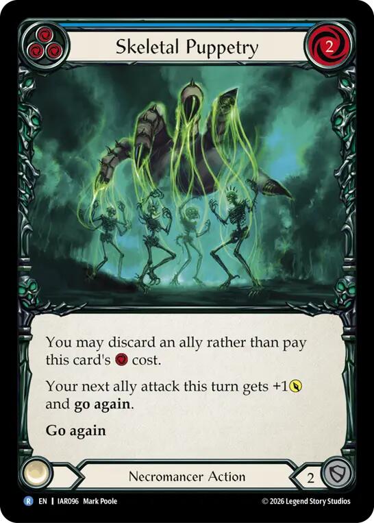 Skeletal Puppetry (Blue) [IAR096] (Usurp the Shadow Throne)  Rainbow Foil