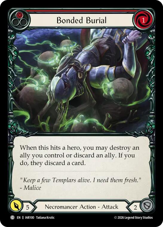 Bonded Burial (Red) [IAR100] (Usurp the Shadow Throne)