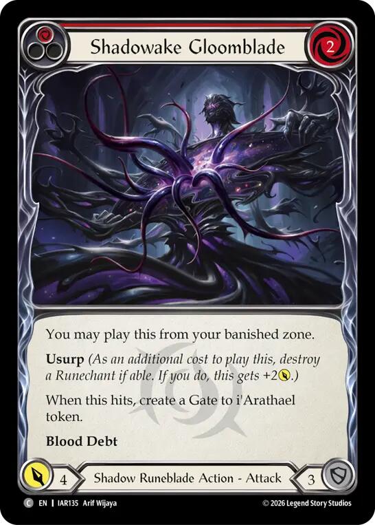 Shadowake Gloomblade (Red) [IAR135] (Usurp the Shadow Throne)