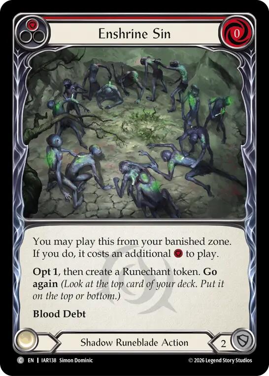 Enshrine Sin (Red) [IAR138] (Usurp the Shadow Throne)  Rainbow Foil