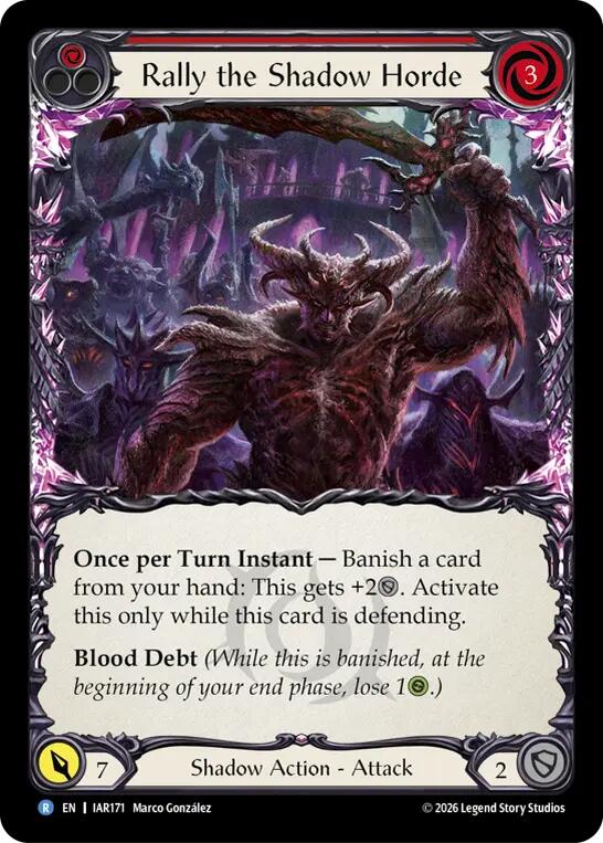 Rally the Shadow Horde (Red) [IAR171] (Usurp the Shadow Throne)  Rainbow Foil