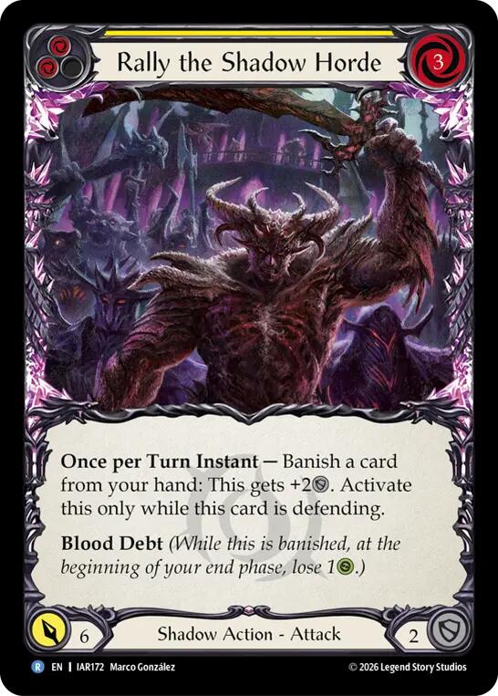 Rally the Shadow Horde (Yellow) [IAR172] (Usurp the Shadow Throne)