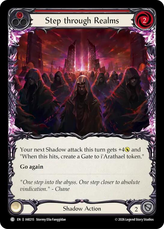 Step through Realms (Red) [IAR215] (Usurp the Shadow Throne)  Rainbow Foil