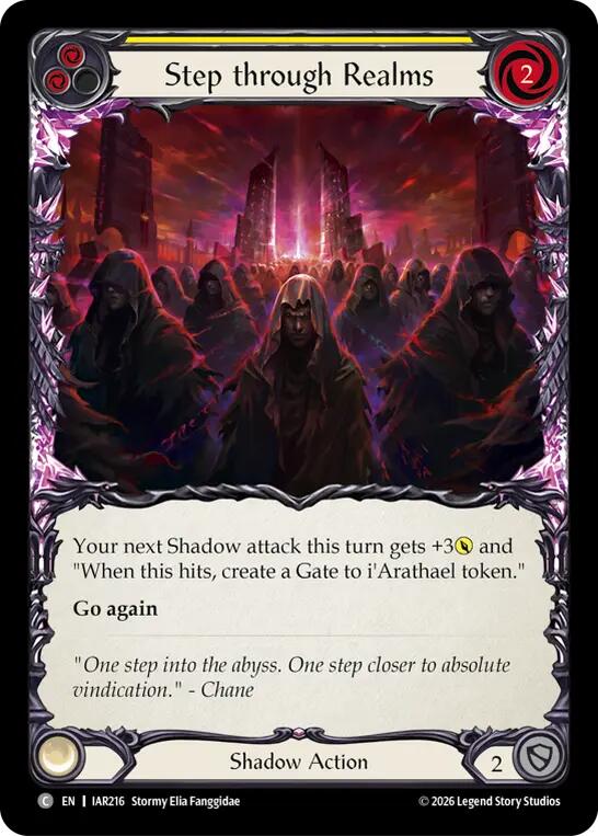 Step through Realms (Yellow) [IAR216] (Usurp the Shadow Throne)  Rainbow Foil