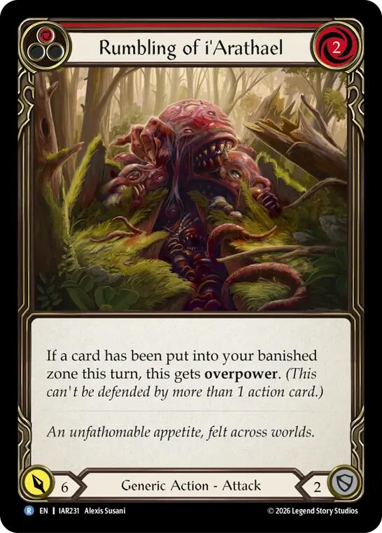 Rumbling of i'Arathael [IAR231] (Usurp the Shadow Throne)  Rainbow Foil