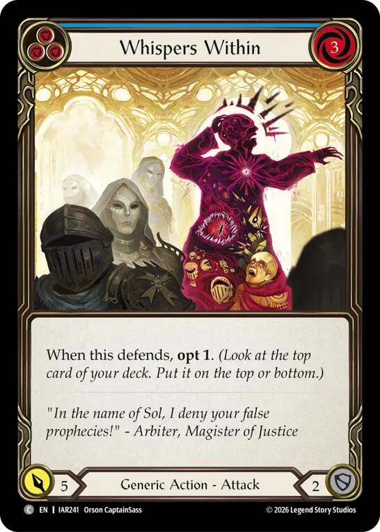 Whispers Within (Blue) [IAR241] (Usurp the Shadow Throne)  Rainbow Foil