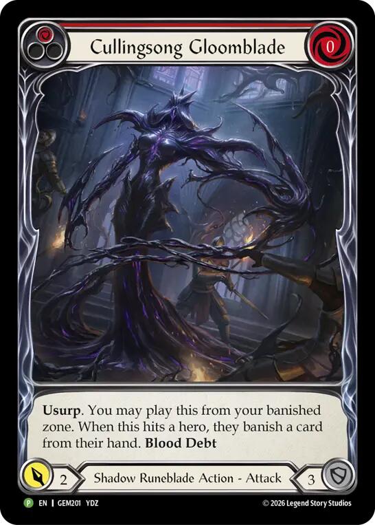 Cullingsong Gloomblade [GEM201] (GEM Pack 6)  Rainbow Foil