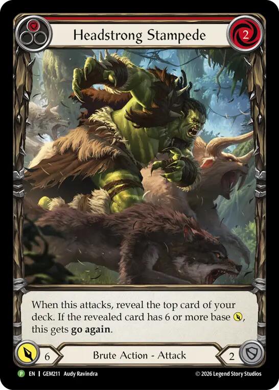 Headstrong Stampede [GEM211] (GEM Pack 6)  Rainbow Foil