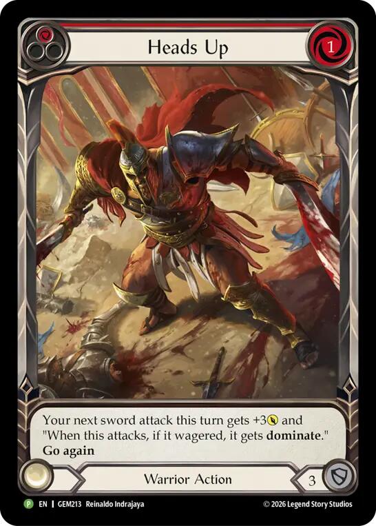 Heads Up [GEM213] (GEM Pack 6)  Rainbow Foil