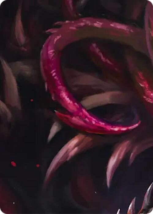 Malice, Domina of the Dead // Levia, Shadowborn Abomination Double Sided Art Card (Top Right) [] (GEM Pack 6)