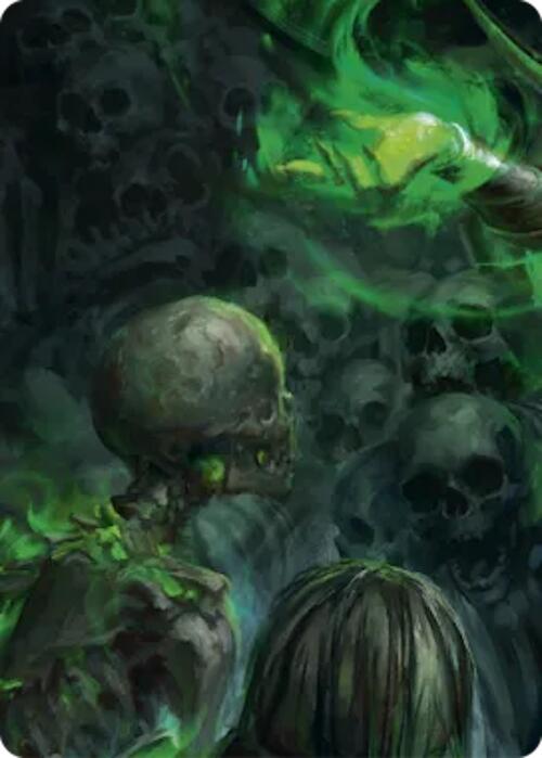 Malice, Domina of the Dead // Levia, Shadowborn Abomination Double Sided Art Card (Middle Left) [] (GEM Pack 6)