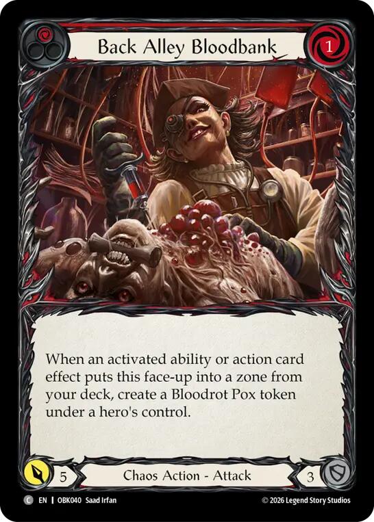 Back Alley Bloodbank [OBK040] (Outbreak)  Rainbow Foil