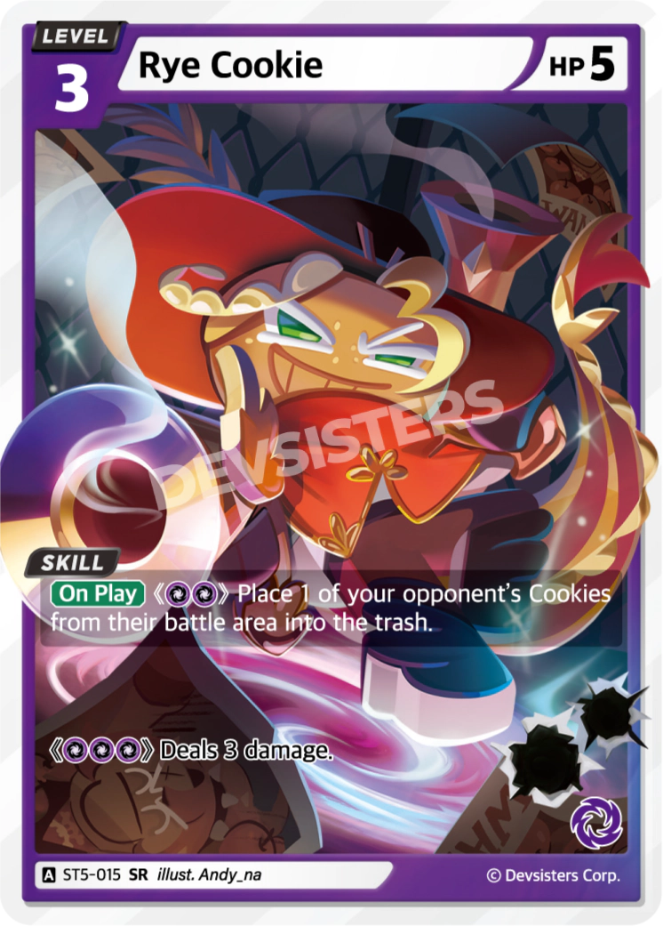 Image for Rye Cookie (ST5-015) [Starter Deck PURPLE] - CookieRun: Braverse TCG