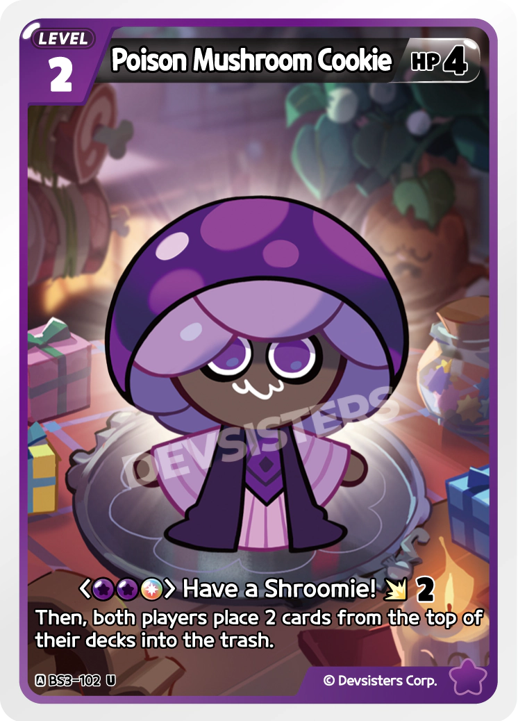 Image for Poison Mushroom Cookie (BS3-102) [Age of Heroes and Kingdoms] - CookieRun: Braverse TCG