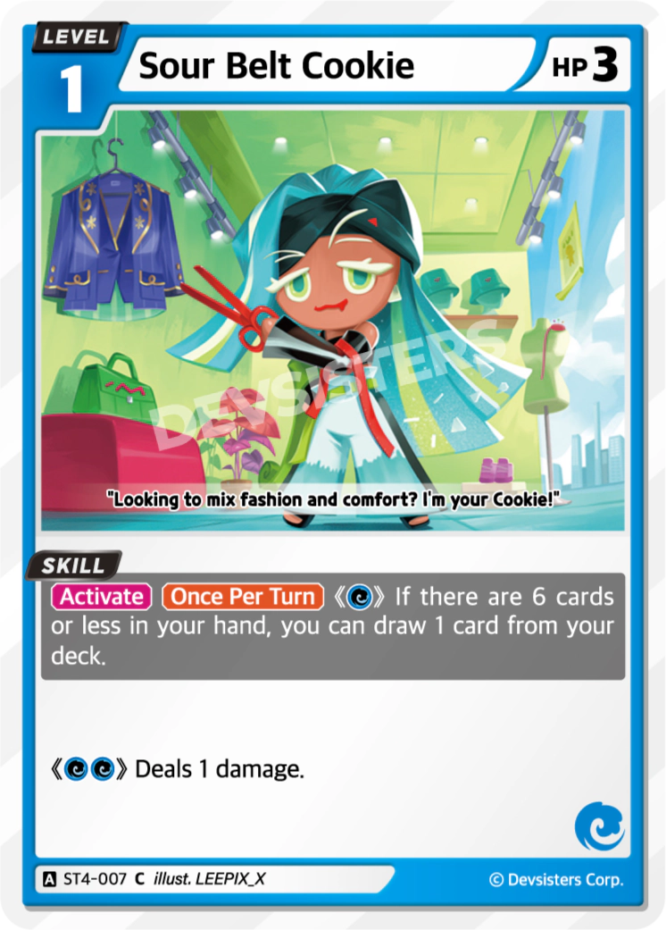 Image for Sour Belt Cookie (ST4-007) [Starter Deck BLUE] - CookieRun: Braverse TCG