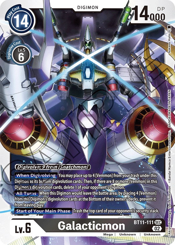 digimon card game phases Galacticmon [BT11-111] [Dimensional Phase]