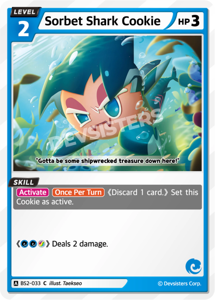 Image for Sorbet Shark Cookie (BS2-033) [BRAVE BEGINNING] - CookieRun: Braverse TCG