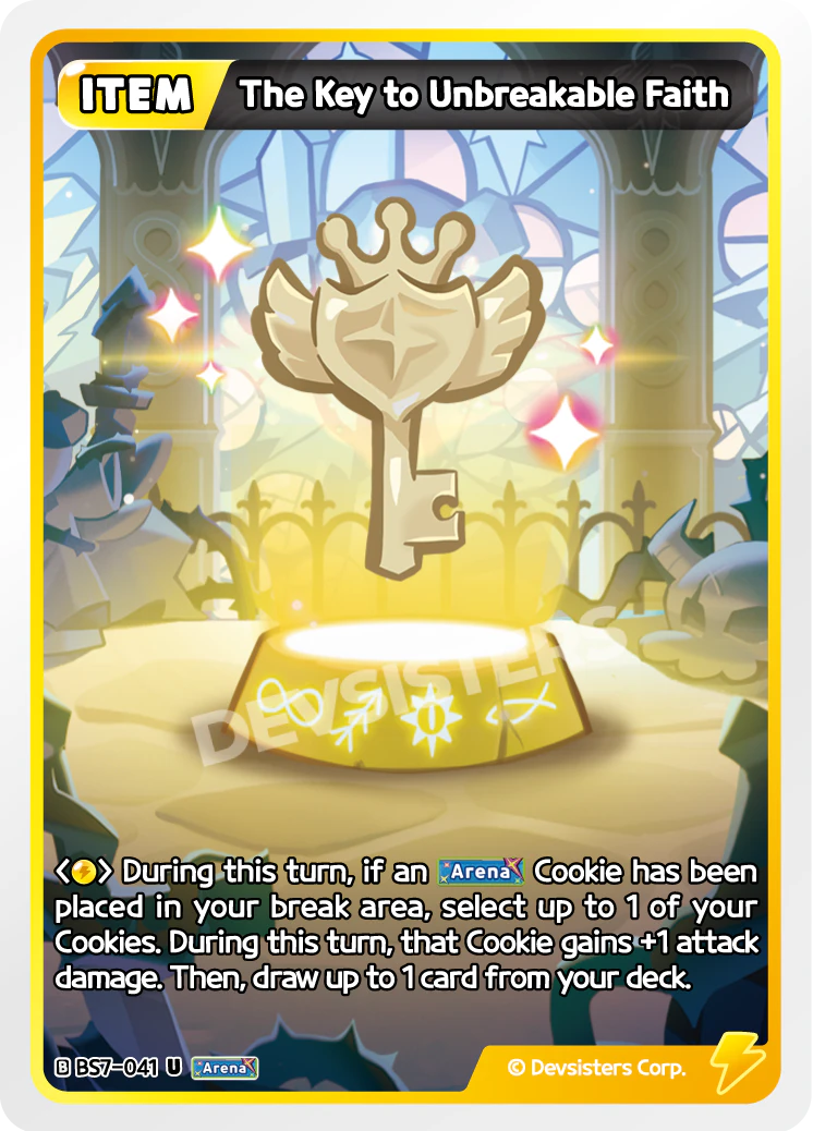 Image for The Key to Unbreakable Faith (BS7-041) [Arena of Glory] - CookieRun: Braverse TCG