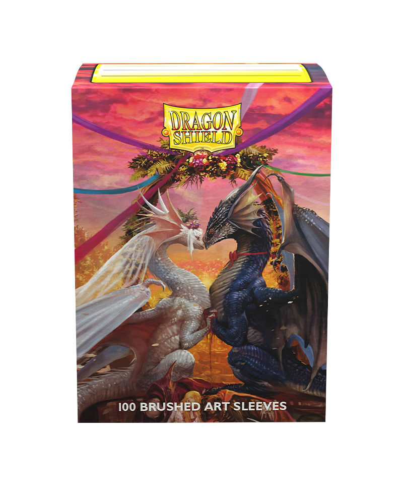 Dragon Shield: Standard 100ct Brushed Art Sleeves - Valentine Dragons (2023)