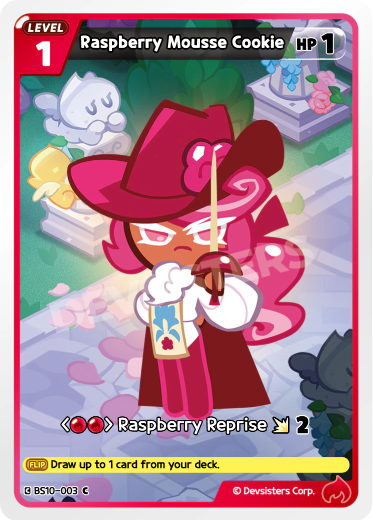 Image for Raspberry Mousse Cookie (BS10-003) [Paradise of Passion & Sloth / Catacombs of Silence] - CookieRun: Braverse TCG