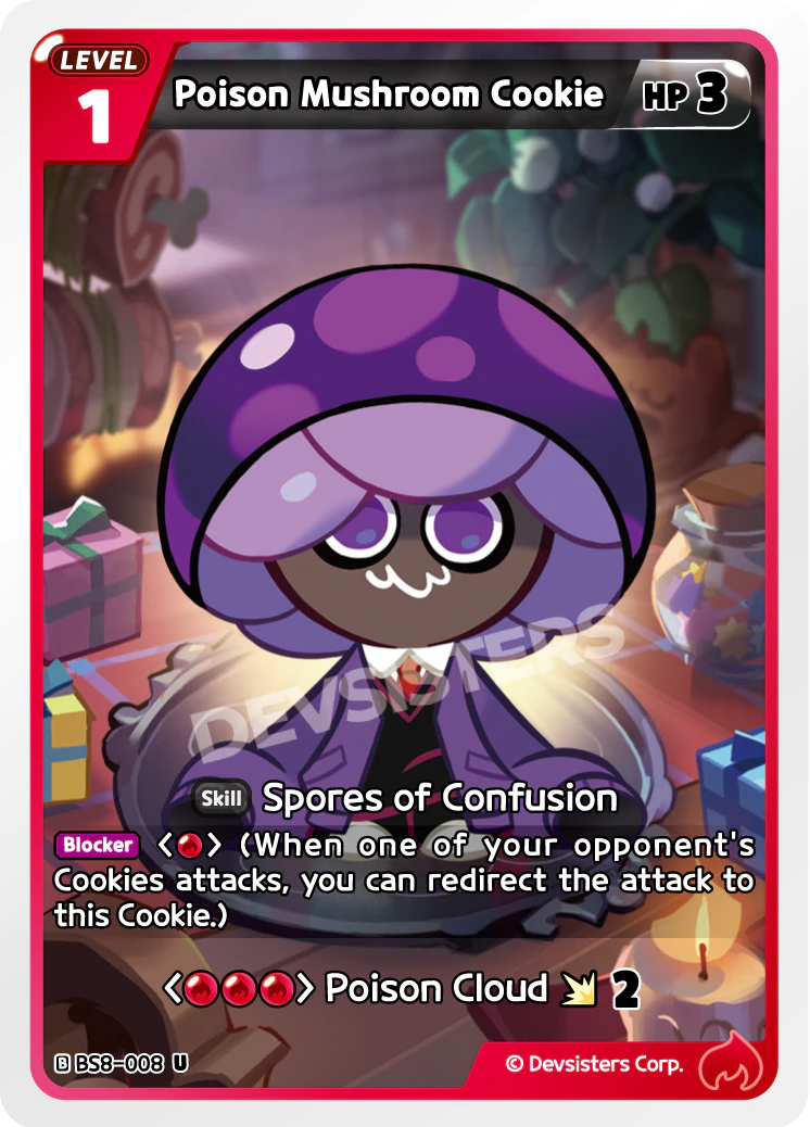 Image for Poison Mushroom Cookie (BS8-008) [Land of Fire & Ruin, Realm of Apathy] - CookieRun: Braverse TCG