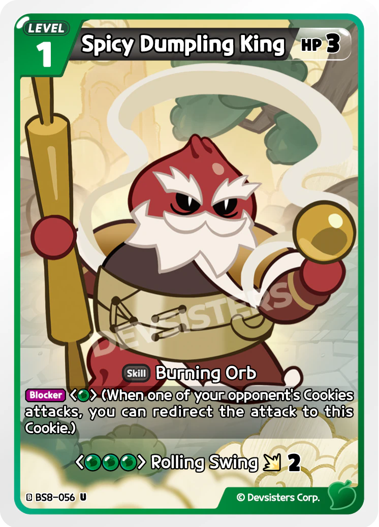 Image for Spicy Dumpling King (BS8-056) [Land of Fire & Ruin, Realm of Apathy] - CookieRun: Braverse TCG